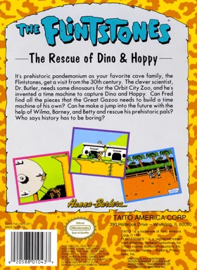 Flintstones, The - The Rescue of Dino & Hoppy (USA) box cover back